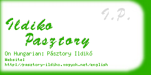 ildiko pasztory business card